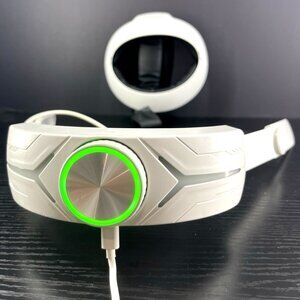 Adjustable White VR 3 Headset Head Strap with Dial Fit System & Padded Cushion f